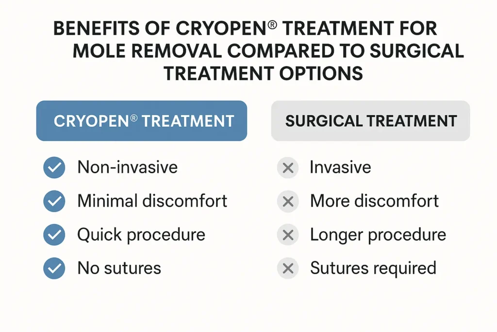 Benefits of facial mole removal Nuneaton - call our team today to book a consultation